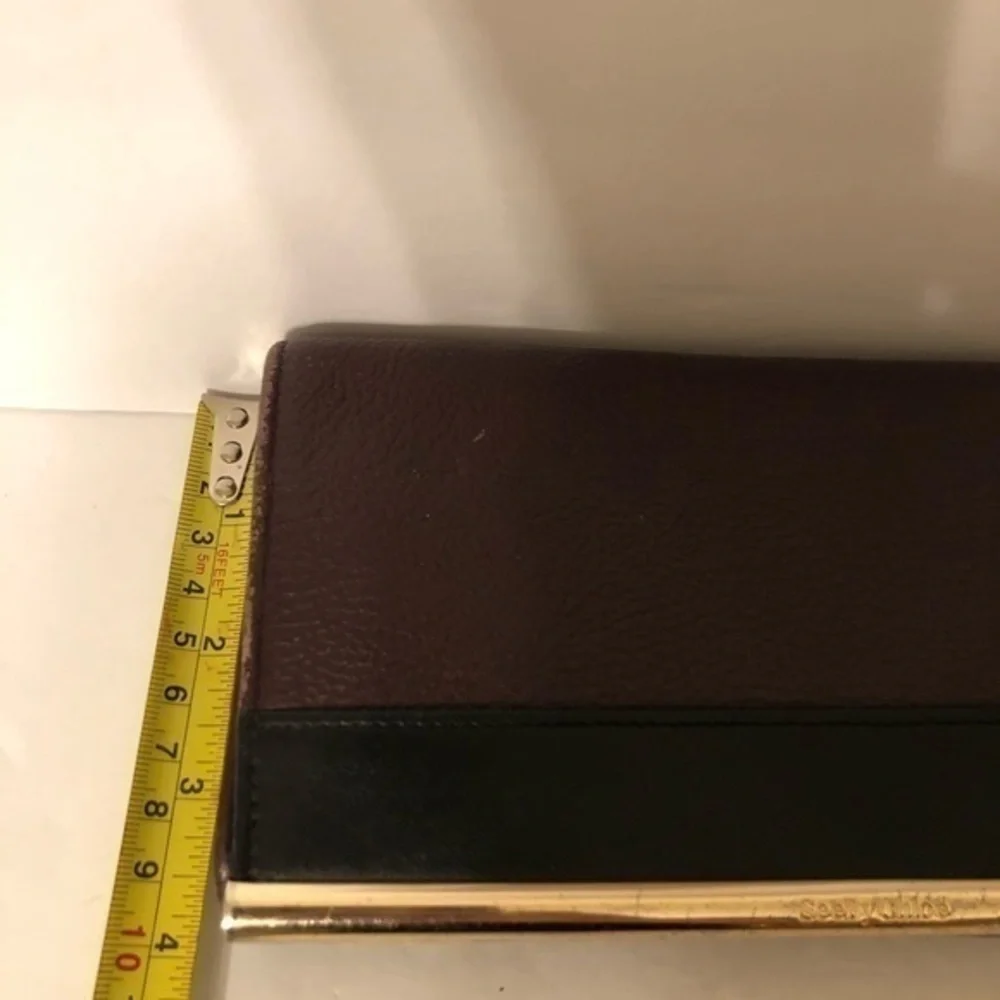 Chloe See by Chole burgundy and black clutch bag
